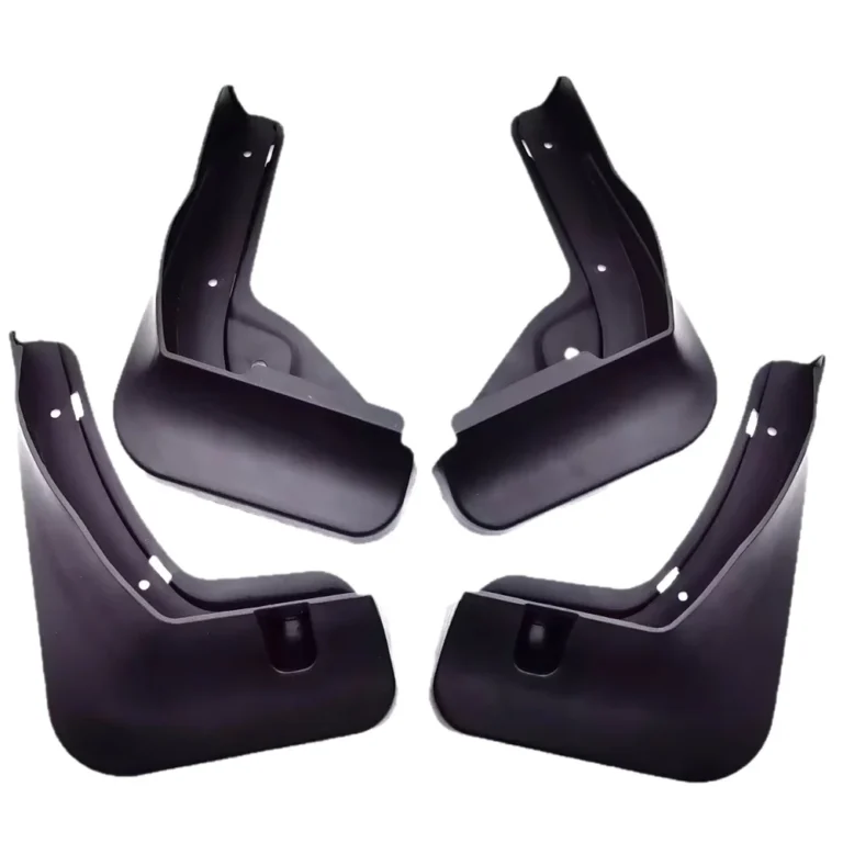 BYD Yuan Up / ATTO 2 mud flaps, 4-piece black PVC splash guard set on a white background