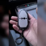 Fangchengbao Key Fob Cover Gray In Hand Car Interior