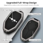 Fangchengbao Key Fob Cover Zinc Alloy Frame Nappa Leather Features