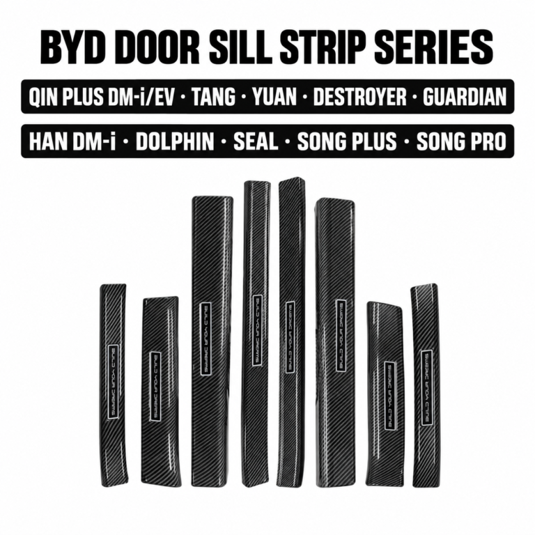 MARVIX carbon-fiber-look ABS door sill protector set for selected BYD models