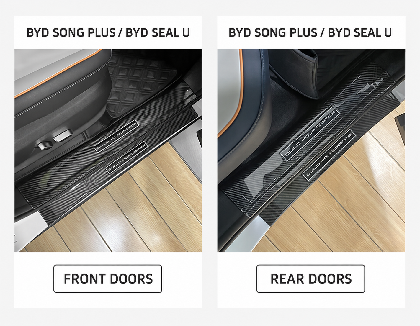 MARVIX BYD Song Plus ve Seal U kapı eşiği koruyucu montaj örneği